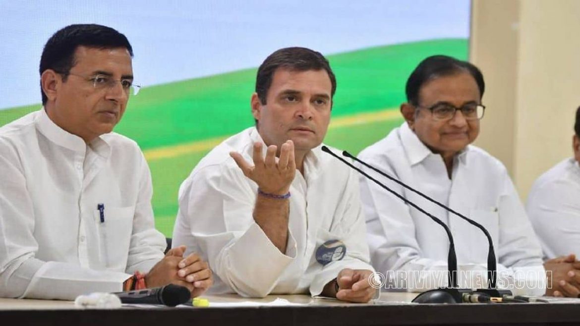 Rahul Gandhi accuses BJP of selling assets created over 70 years