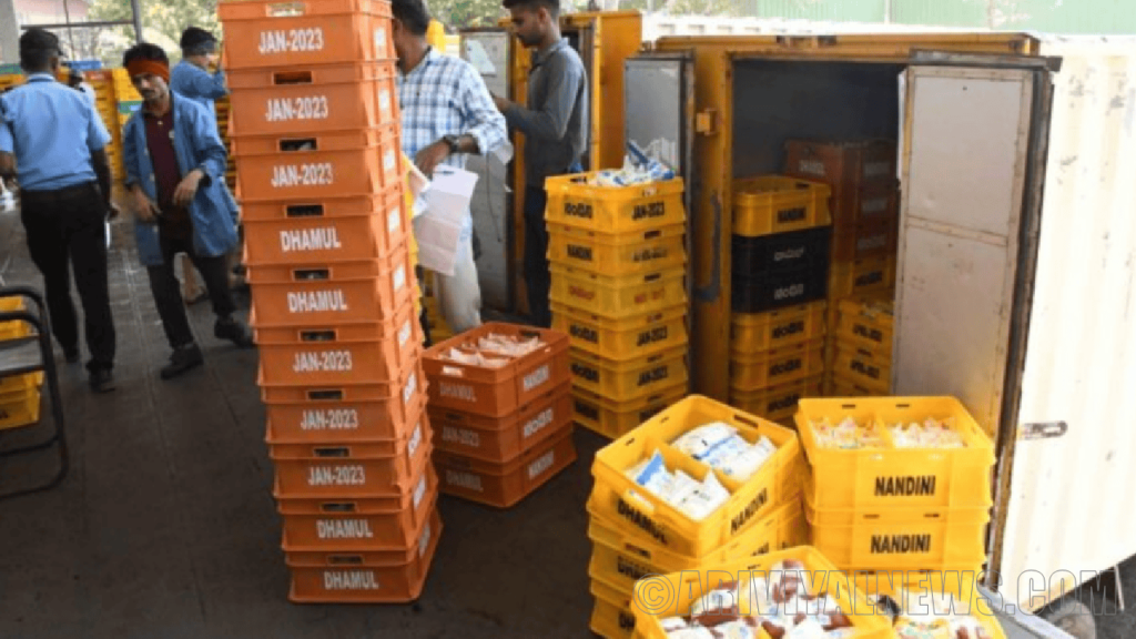 Sales of nandini brand milk against amul 