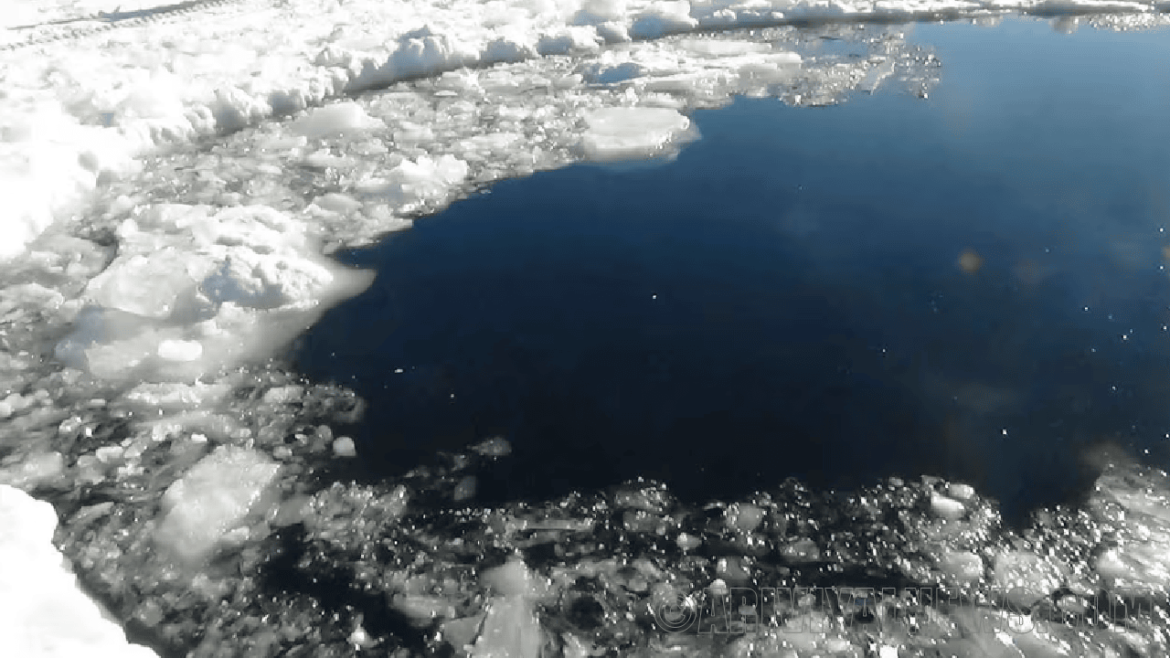Discovered giant crater from ice age explosion