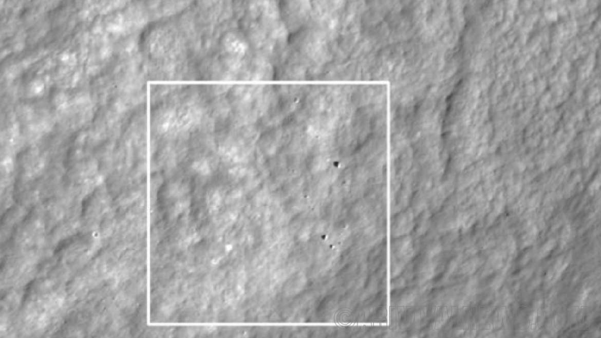 Discovered moon crash site