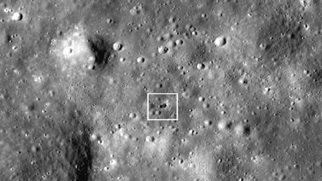 Discovered moon crash site