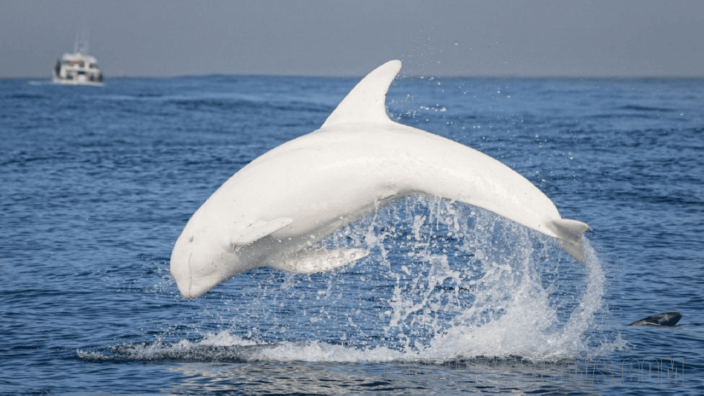 Rare white killer whale