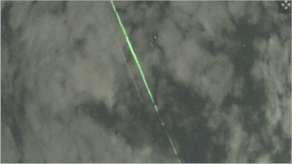 The mysterious green rays belonging to the NASA satellite