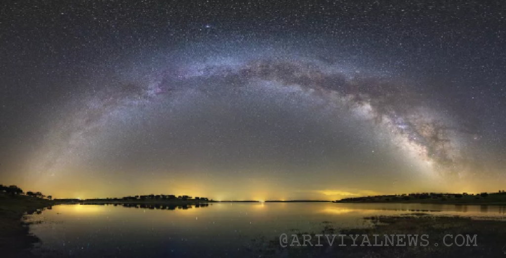 Milky way sparkles in galaxy