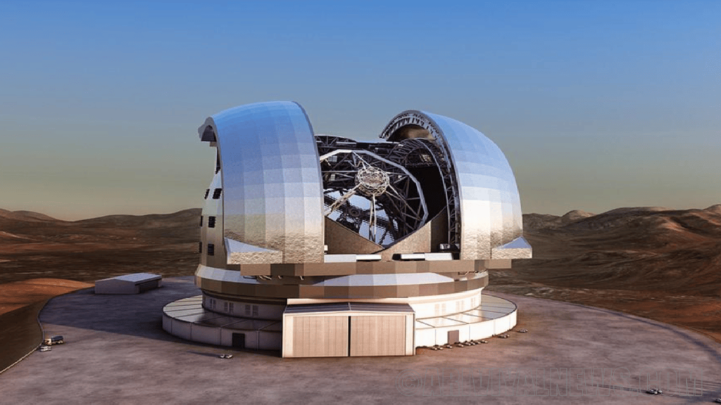 The telescope converged under the milky way