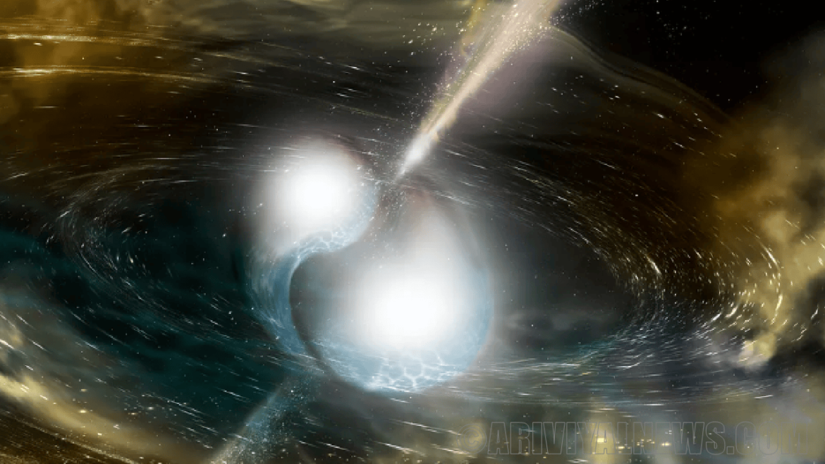 Violent collision between two neutron stars Violent collision between two neutron stars