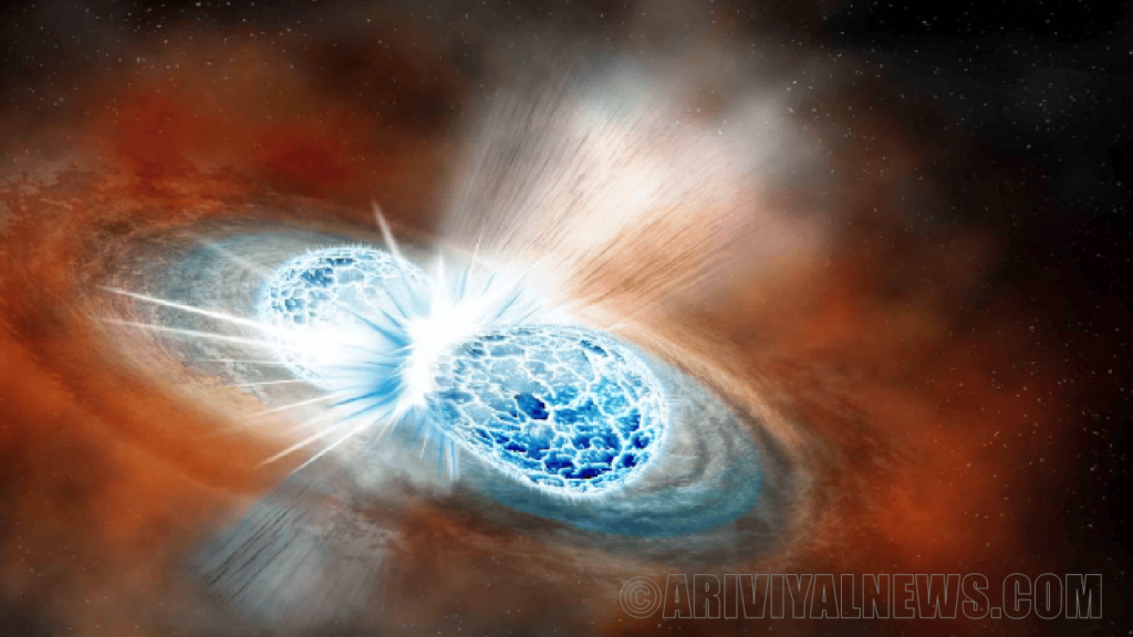 Violent collision between two neutron stars