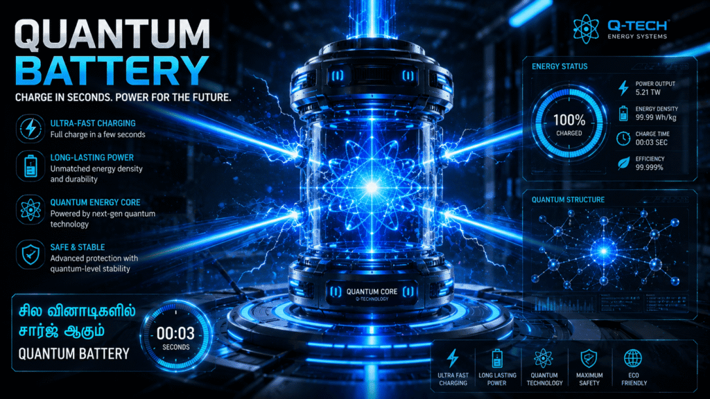 சில வினாடிகளில் சார்ஜ் ஆகும் Quantum Battery